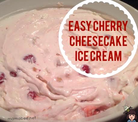 easy no machine cherry cheesecake ice cream