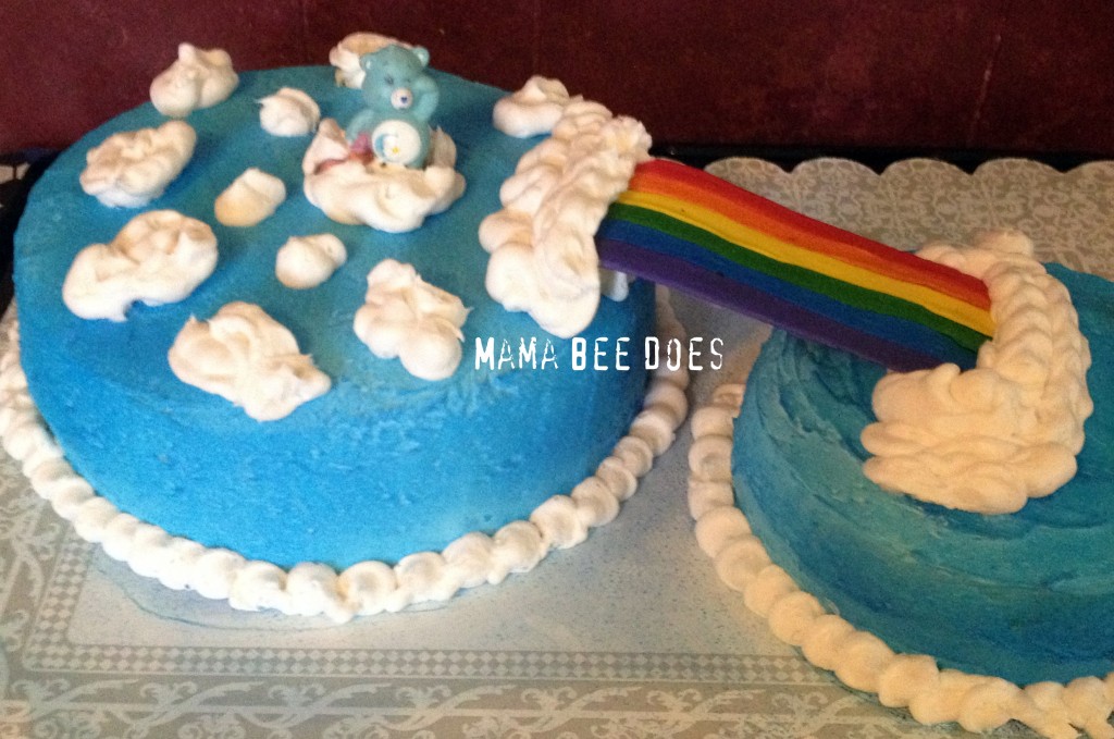 "Care Bear Rainbow cake"