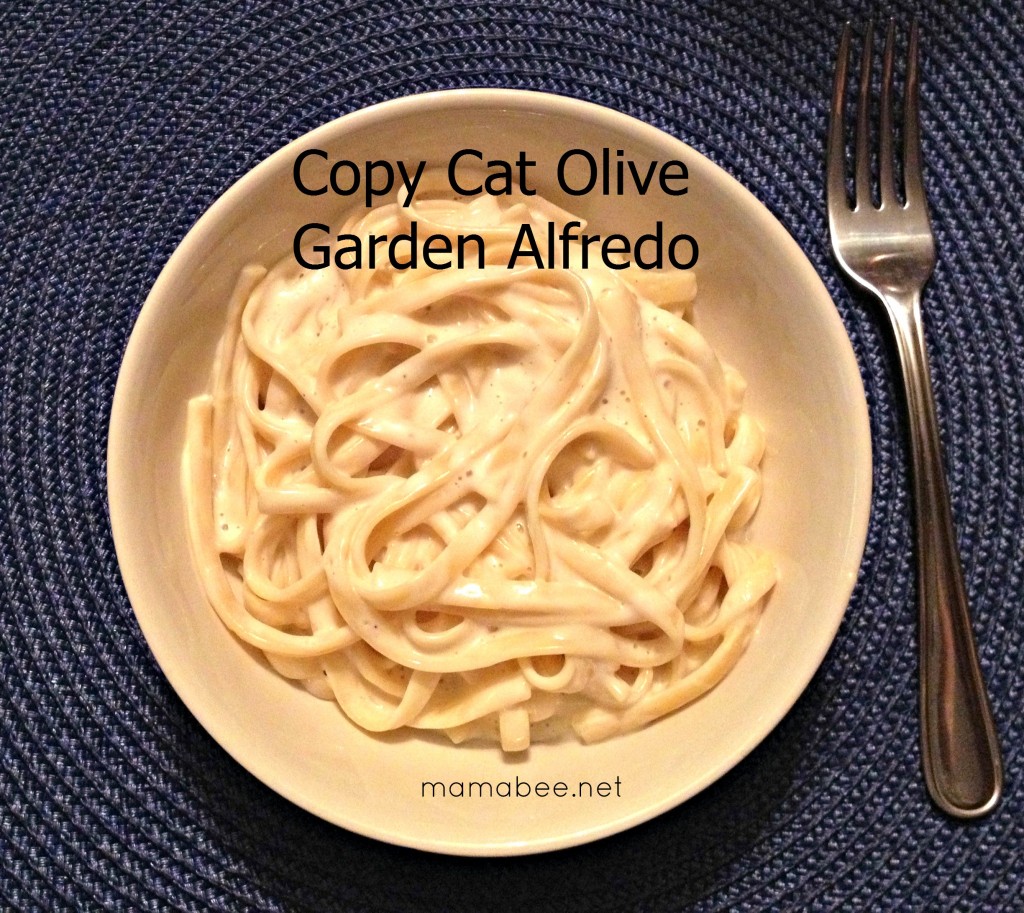 "copy cat Olive Garden Alfredo Pasta recipe"