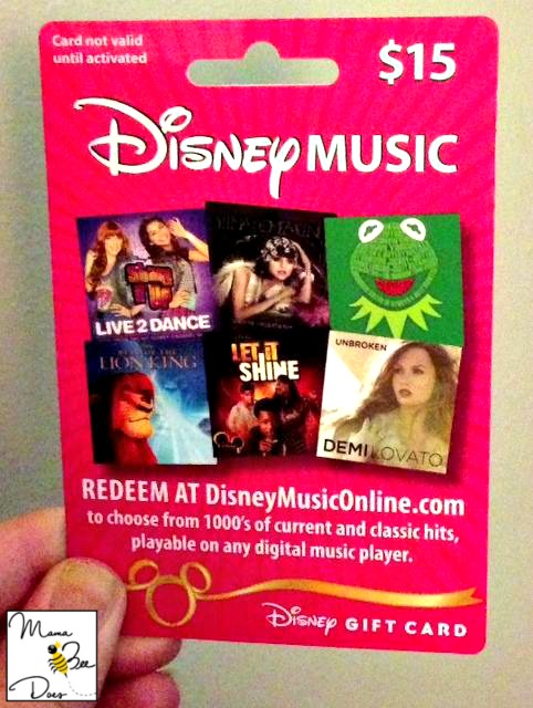 Disney music gift cards